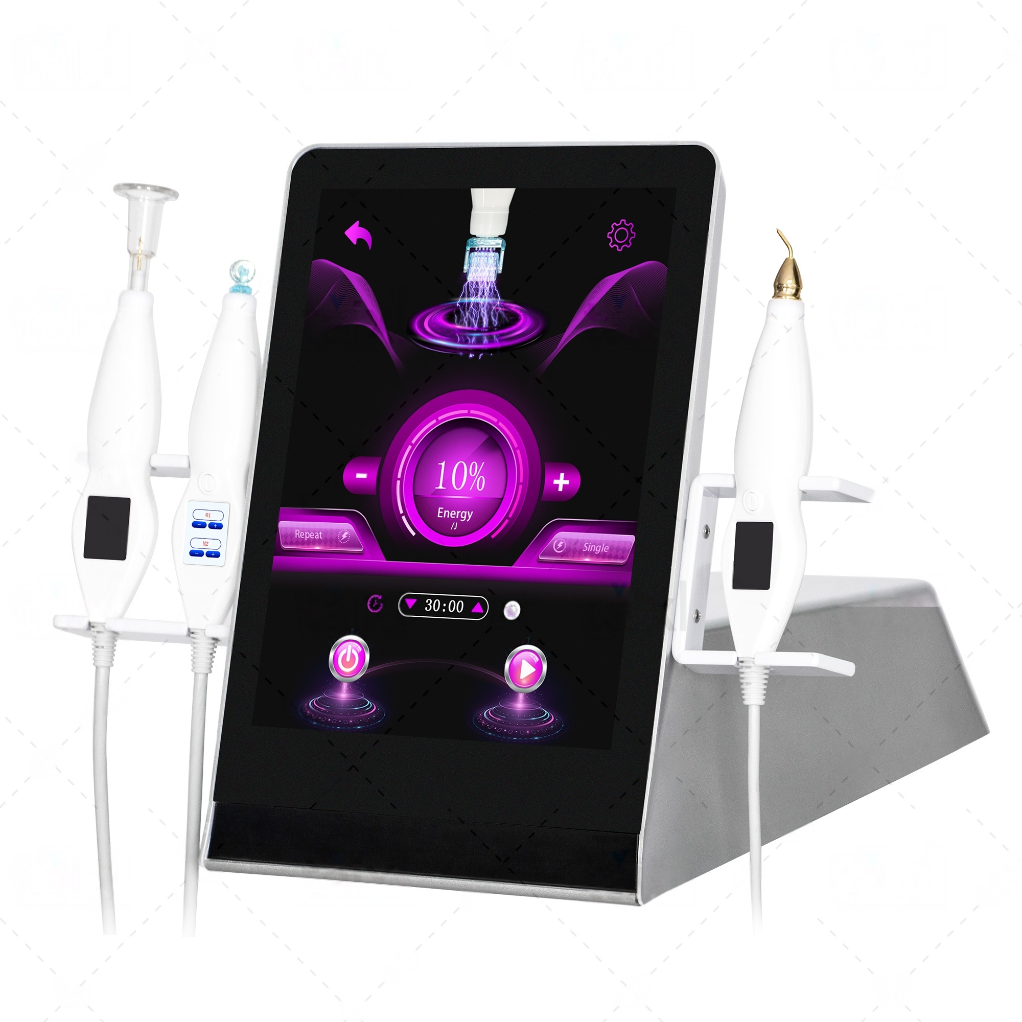 Cold Hot Plasma 8 in 1 Diamond Stamp Ozone Plasma Skin Rejuvenation Anti-aging Facial Care Beauty Machine
