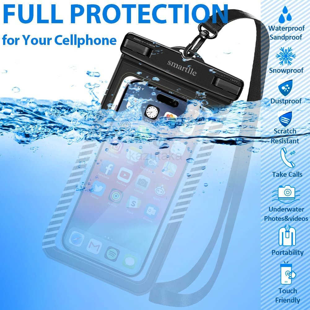 Waterproof Phone Pouches Bags Holder Cell Phone Water Protectors 4 Pack for Swimming IPX8 Waterproof Phone case Cover for iPhone 15 14 13 Pro Max 12 1