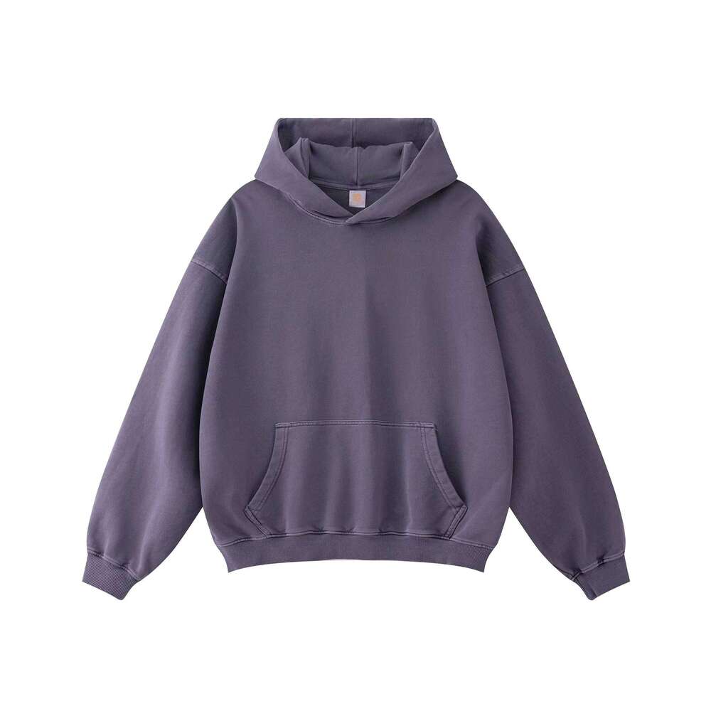 Hoodie Men's Vintage Washed Terry Drop Shoulder Loose Hooded Sweater