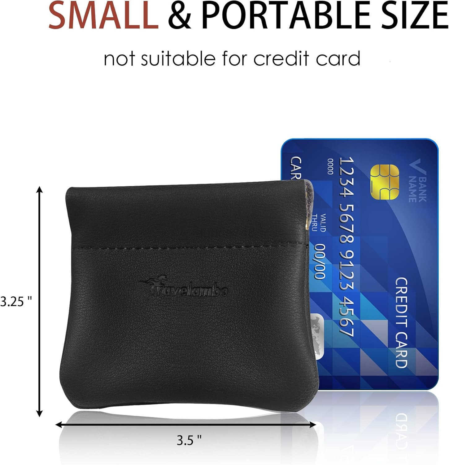 Leather Squeeze Coin Purse Pouch Change Holder For Men WomenZ250910