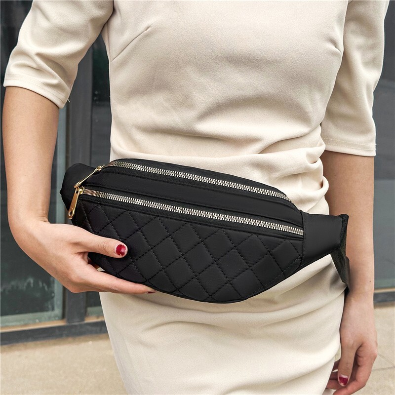 Free Shipping Embroidery Women S Waist Bag Casual Street Versatile Fashion Chest Luxury Designer Bag Bag Bag Large Capacity Multi Layer Crossbody Shou