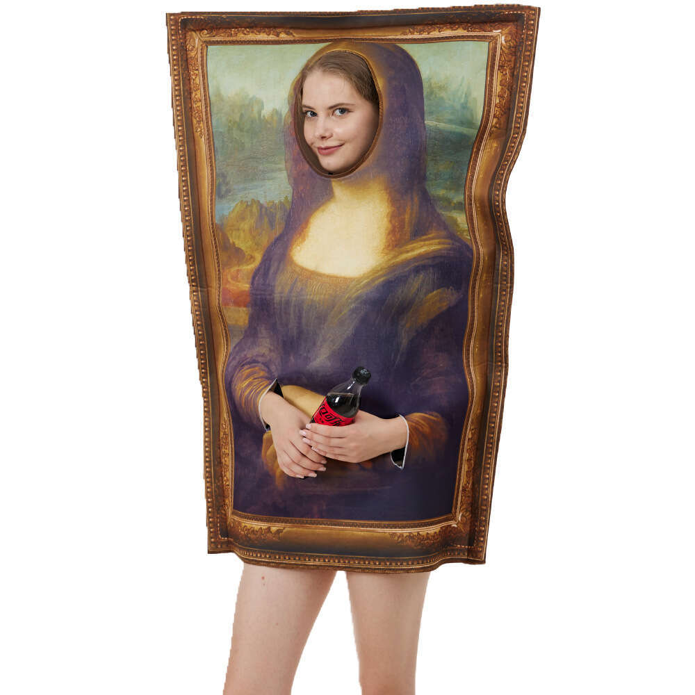In Stock New Halloween Party Fun Spoof Mural Costume Campus Activity Performance Jumpsuit