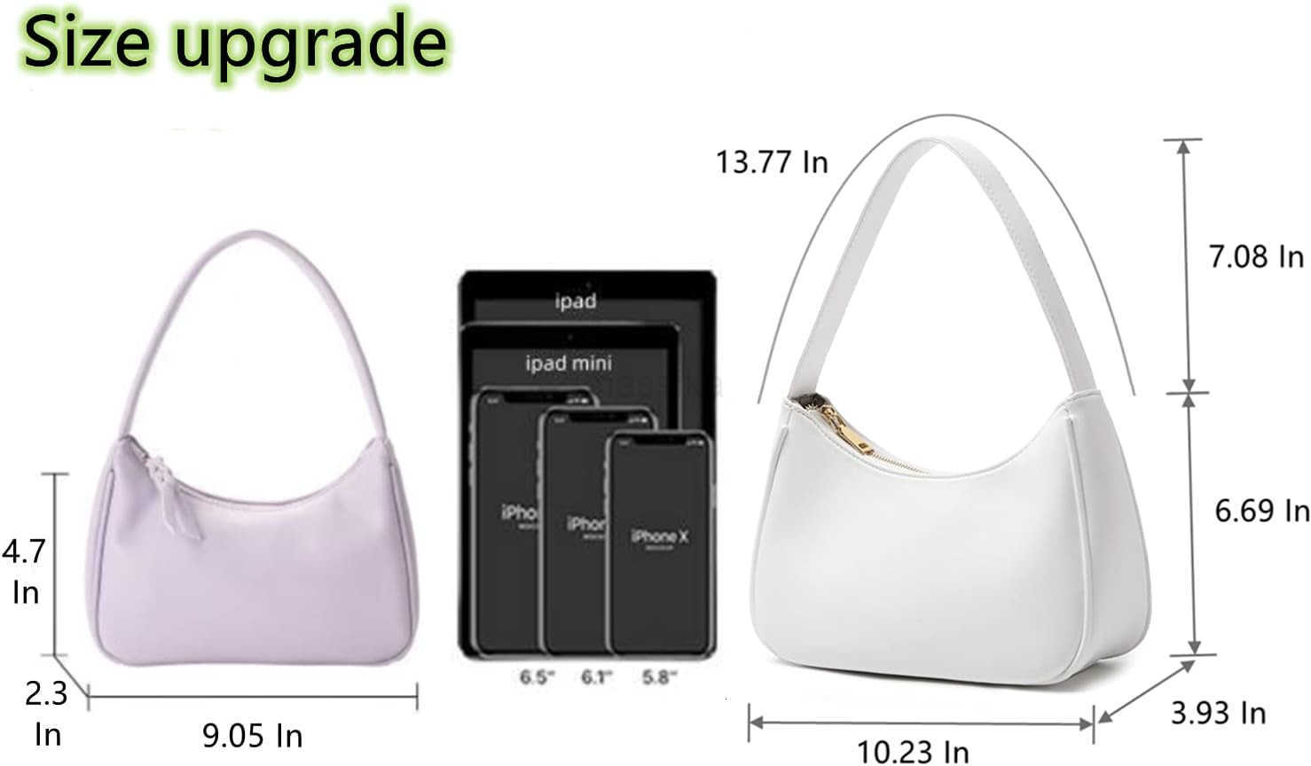 Shoulder Bags for Women Cute Hobo Tote Handbag Mini Clutch Purse with Zipper Closure M250909