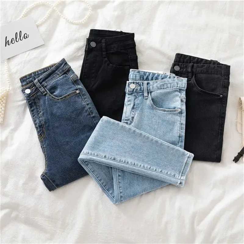 2024 Female Denim Pants BlaCK Color Womens Jeans Woman Stretch BotTOMS Skinny Pants For Women Trousers 38 Z250910