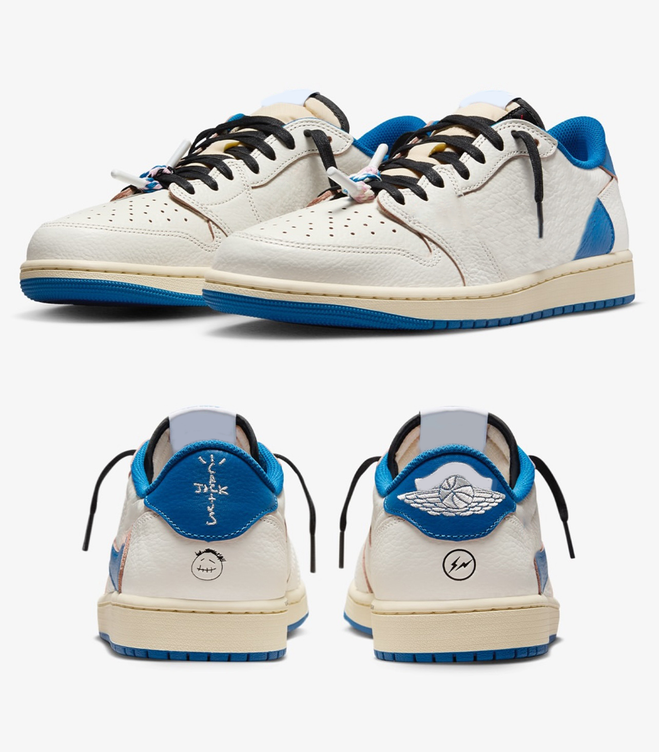New Authentic Travis Cactus Jack fragment design Low OG SP x TS Sail 1S High Military Blue Reverse mocha Sneakers Men Women Sports Shoes With Original box DM7866104