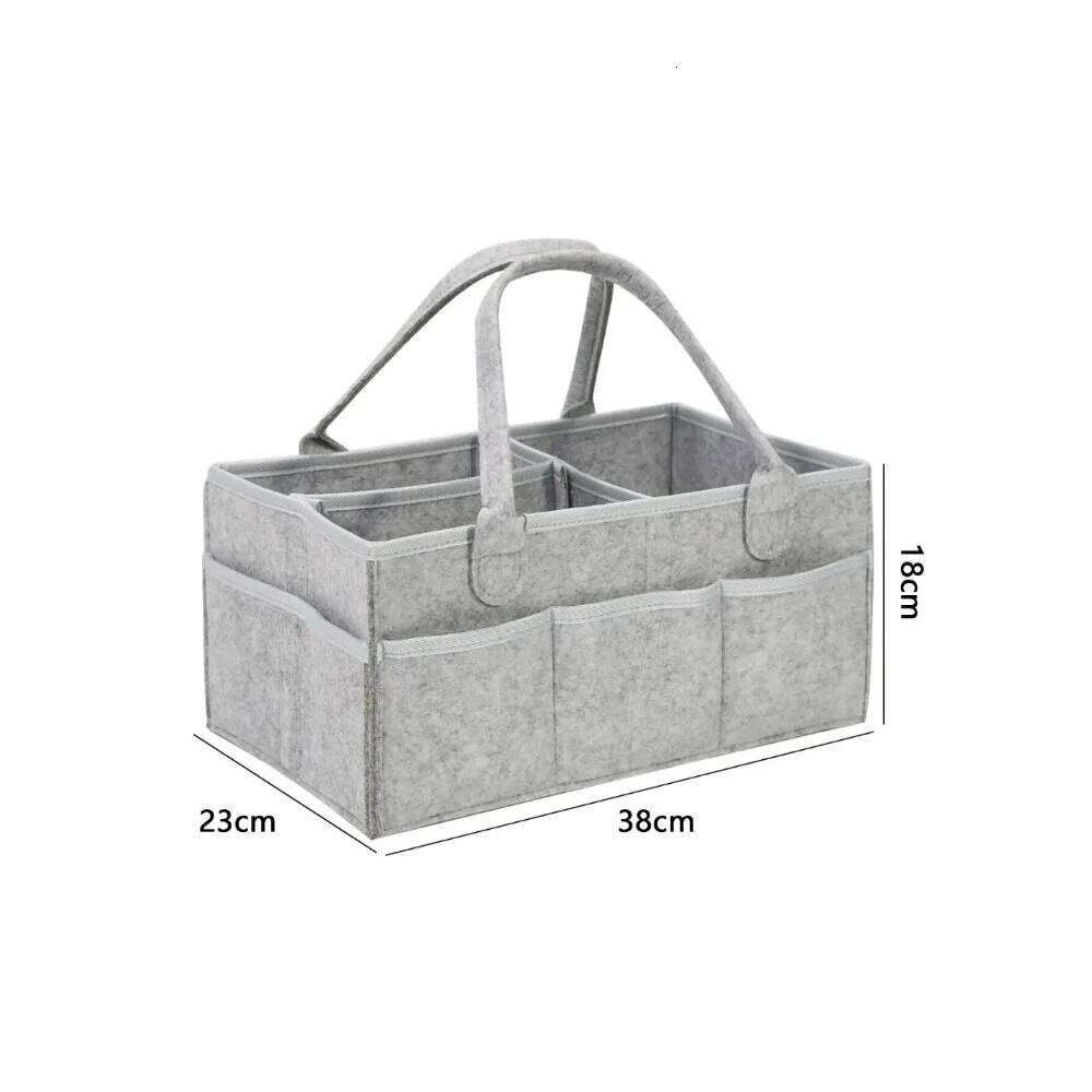 Baby Stroller Organizer - Foldable Mommy Tote Bag Diaper Storage Hanging Basket | Portable & Thicken Design for Easy Access