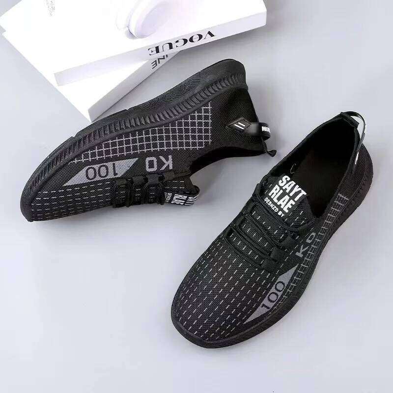 Soft soled summer mesh shoes, breathable mesh shoes, anti slip and wear-resistant, casual low cut men's shoes, sports shoes
