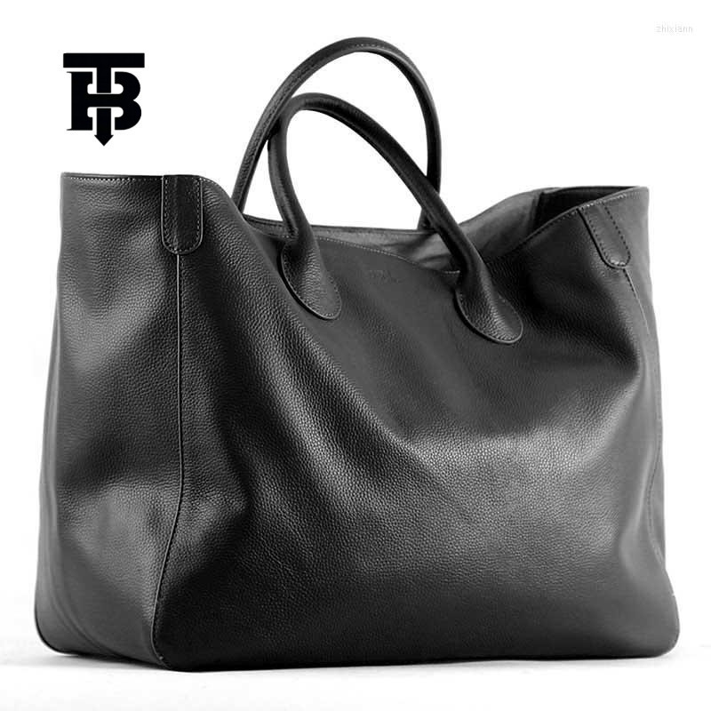 TB BHULAMTE Luxurious Designer Bag Evening Bag MS Huge Thick Leather Tote Bag For Women Large Cowhide Shopping Handbag In Black Wallet Simple And Vers