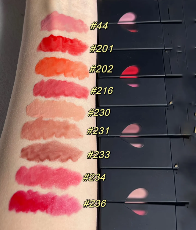 9 Color Lip Gloss Relief Black Tube Heart-shaped Velvet Matte Lip Gloss Long Lasting Makeup