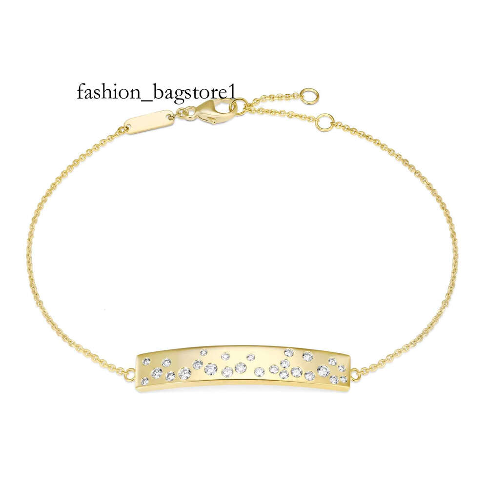 New Arrival High Quality Gold Plated Engravable Stainless Steel Bar Dia Moissanite Bracelet Women
