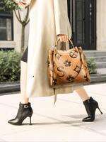 Women's Fashionable Floral Emed Set, Including Large Capacity Handbag & Crossbody Bag, Trendy Versatile Daily Commuting Bag Set