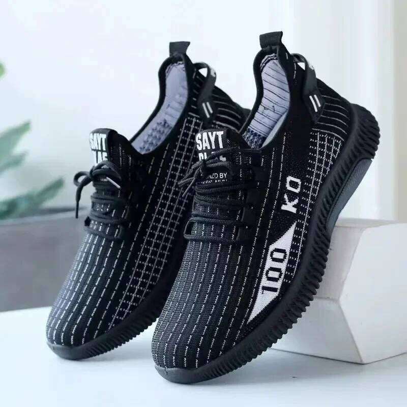 Soft soled spring and autumn old cloth shoes Breathable mesh shoes non-slip wear-resistant casual low-top work men shoes