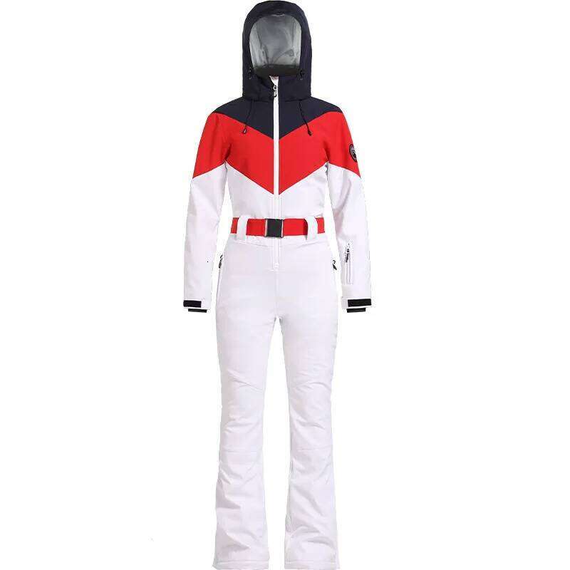 GSOU SNOW Ski Suits For Women Windproof Thick, Sports Snowboarding One-Piece Sets Insulation Waterproof Skiing Jumpsuits