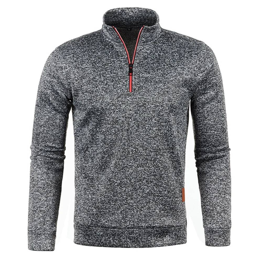 Men Men's Thicker Sweatshirts Half Zipper Pullover for Male Hoody Man Sweatshir Autumn Solid Color Turtleneck Sweaters dongdumaoyi