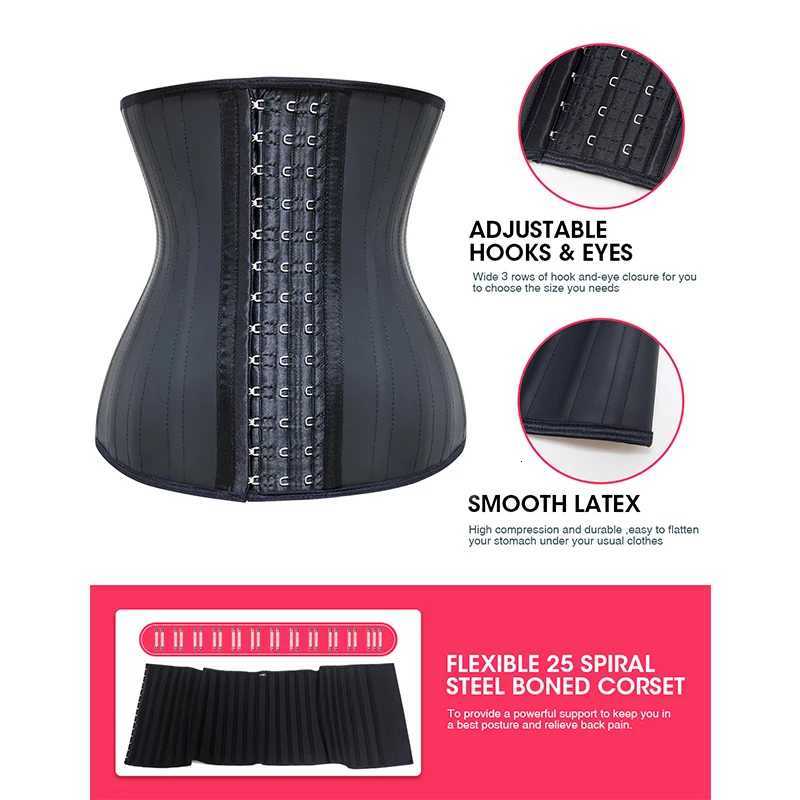 Fitness Waist Trimmer Belt Latex Waist Womens Corset Long Torso Waist Cinchers Hourglass Body Shaper Sports Girdles W250910