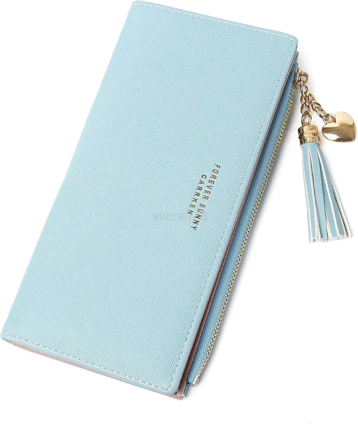 Long Wallet for Women Grey Leather 12 Card Slots Coin Pocket Minimalist DesignZ250910