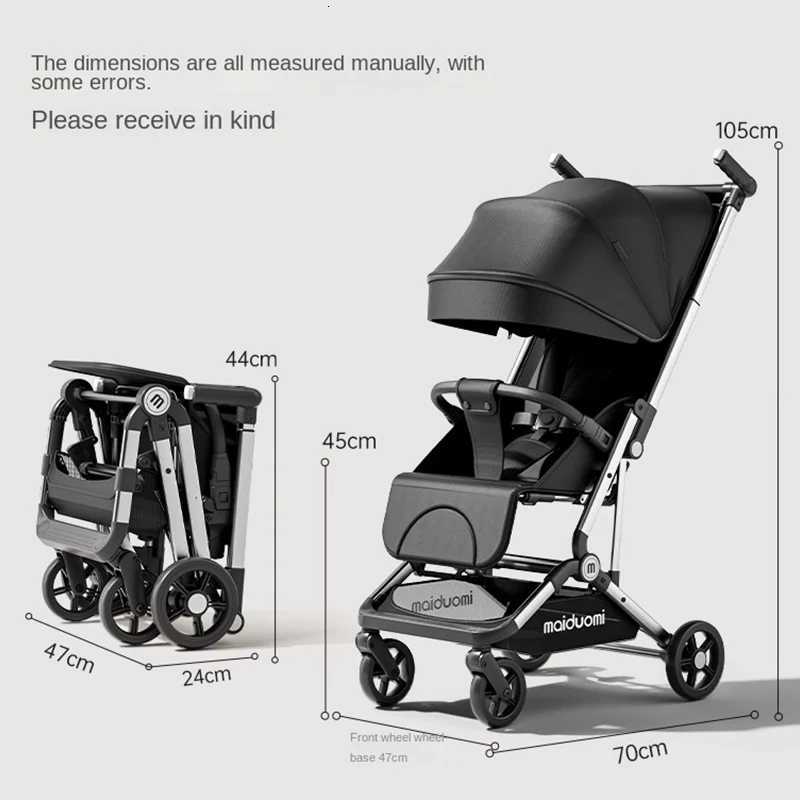 The Free Baby Stroller Can be Folded with One Button Lightweight Oneway Push Newborn Stroller Mini Pocket Car Sunshade W250910