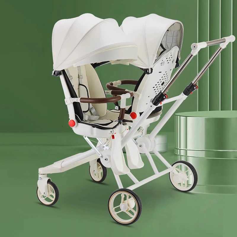 Baby Stroller Twins Slipping Baby God Infant Double Can Lie Flat and Sit Lightweight Carrying Folding Twoway Baby Pushchair W250910