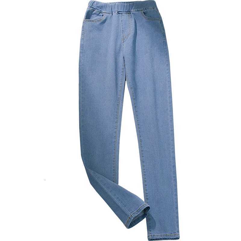 Black 6XL Womens elastic waist Jeans Spring Autumn Slim Stretch Pencil Jeans Allmatch Casual Female Boyfriend Denim Trouser Z250910
