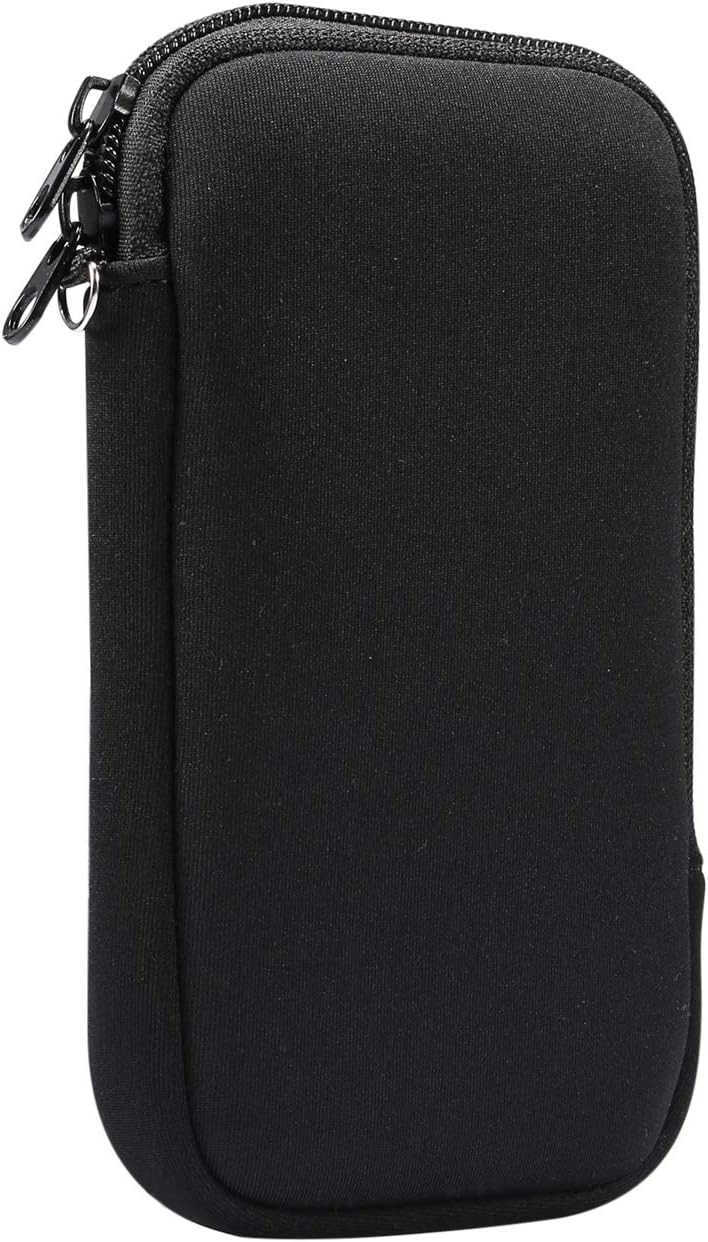 Small Size Cell Phone Sleeve Zip Wallet Pouch with Neck Strap for iPhone 16 16e 15 14 Pro iPhone 13 12 Pro iPhone 13 12 Mini 11 Pro iPhone SE 3rd G iP