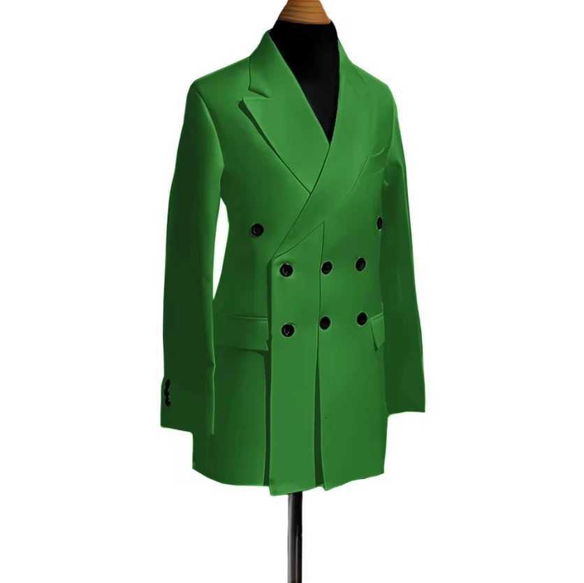Only Blazer PCS for Men Double Breasted Design Multiple Wedding Mens Suit Tuxedo Single Jacket Fashion Clothes Custom Colors W250910