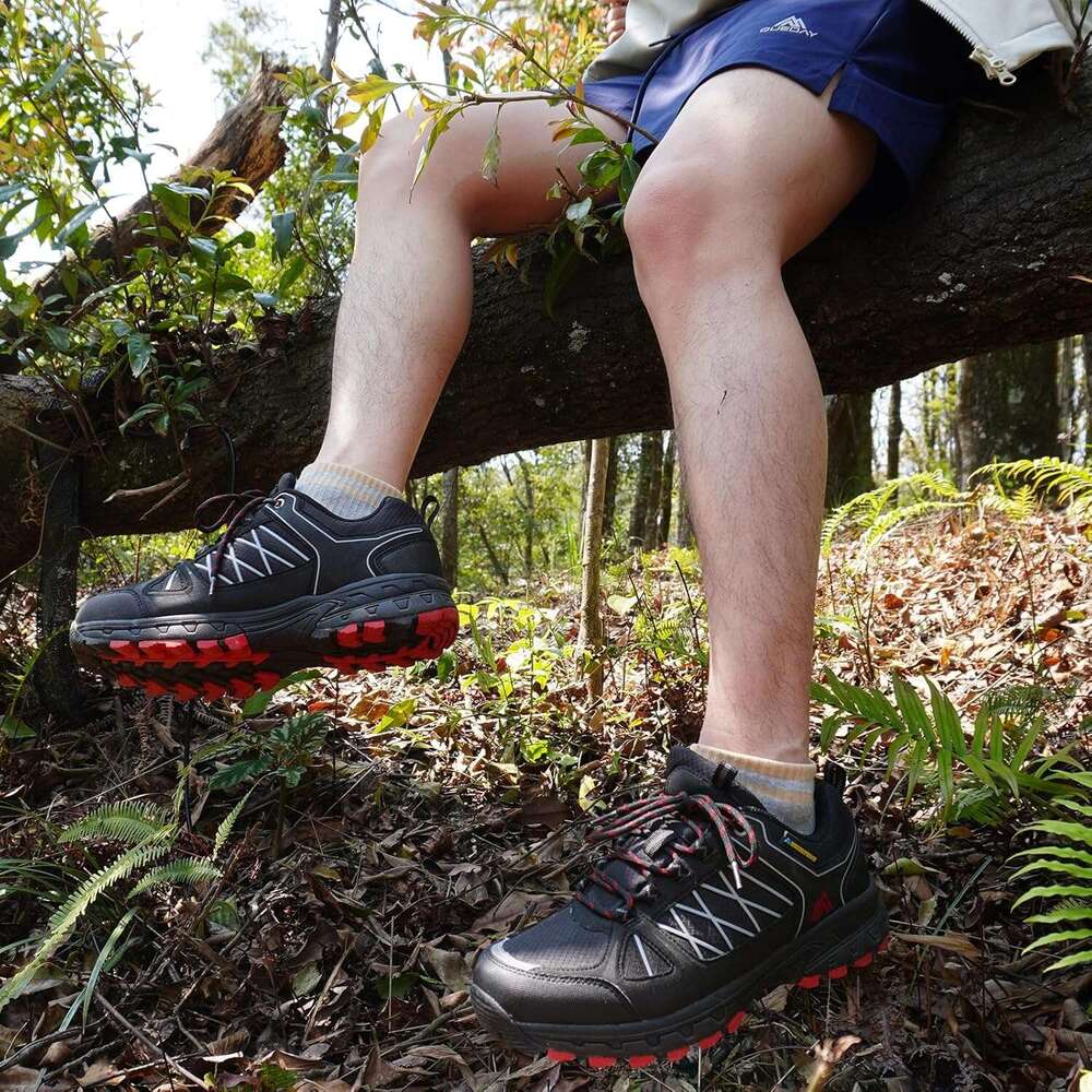 Men's Waterproof Hiking Lightweight Non-Slip Outdoor Ankle Boots Breathable Trekking Trail Shoes - view 6