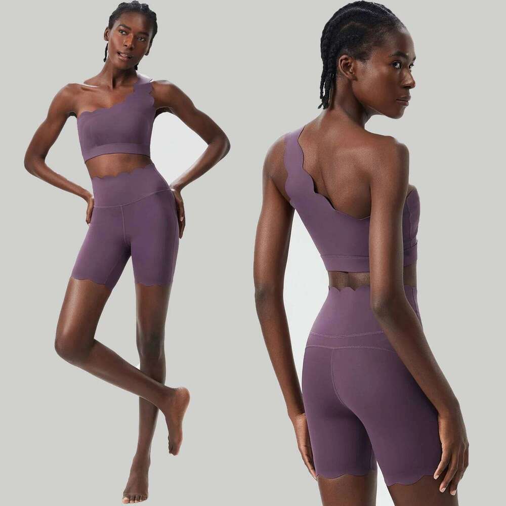 Women Summer Short Sportswear Solid Color Two Pieces Fiess Yoga Set Breathable Quick Dry Running Suit Female Workout Clothes