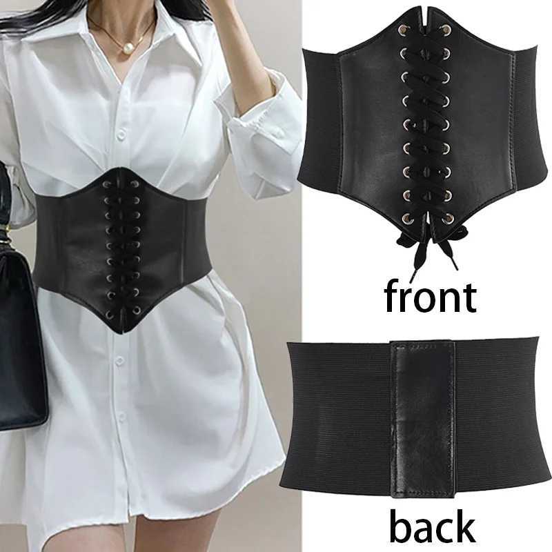 Womens Corset Body Shapewear Sexy Wide Leather Belt Cummerbunds Strap Belts for Women High Waist Slimming Corsets and Bustiers W250910