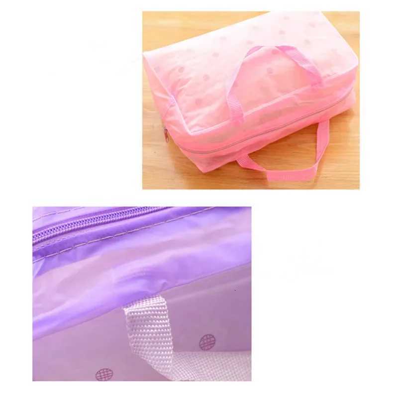 Translucent Handbag Organizer Makeup Travel Cosmetic Bag Waterproof PVC Toiletry Kits Bathroom Storage Wash Bag Daisy HandbagXJ250910