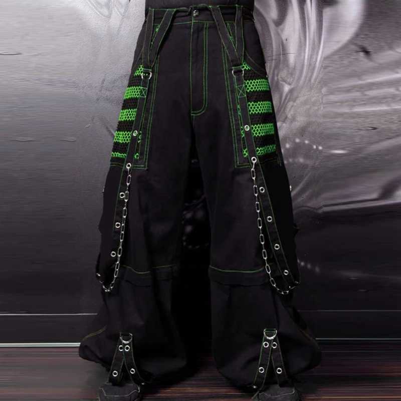 Punk Style Y2k Wid Leg Denim Pants E Gothic Loose Trousers Cyber Grunge Cargo Pants Harajuku High Waist Baggy Jeans Women Z250910