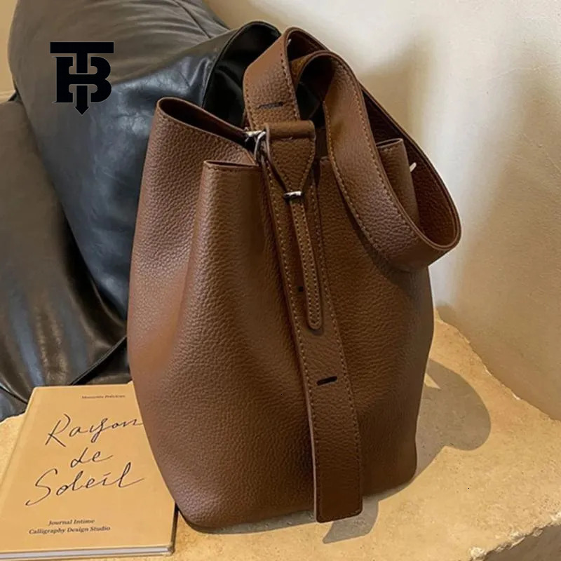 TB BHULAMTE Ladies' Vintage Bucket Bag 2025 Luxury Designer Bag Commuter Shoulder Messenger Luxury Bag Belt Handbag And Mini Wallet Multi-functio