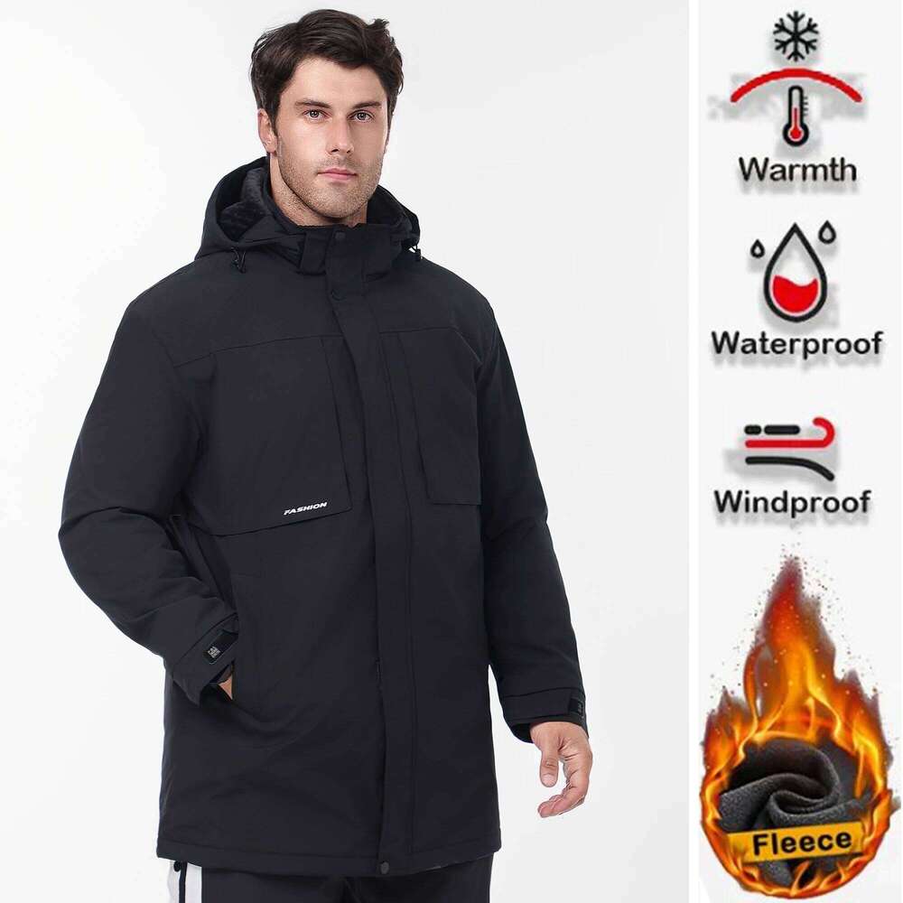 Parka Men Windbreak Plus Thick Warm Windproof Fur Coats Male Military Hooded Anorak Men's Winter Jackets