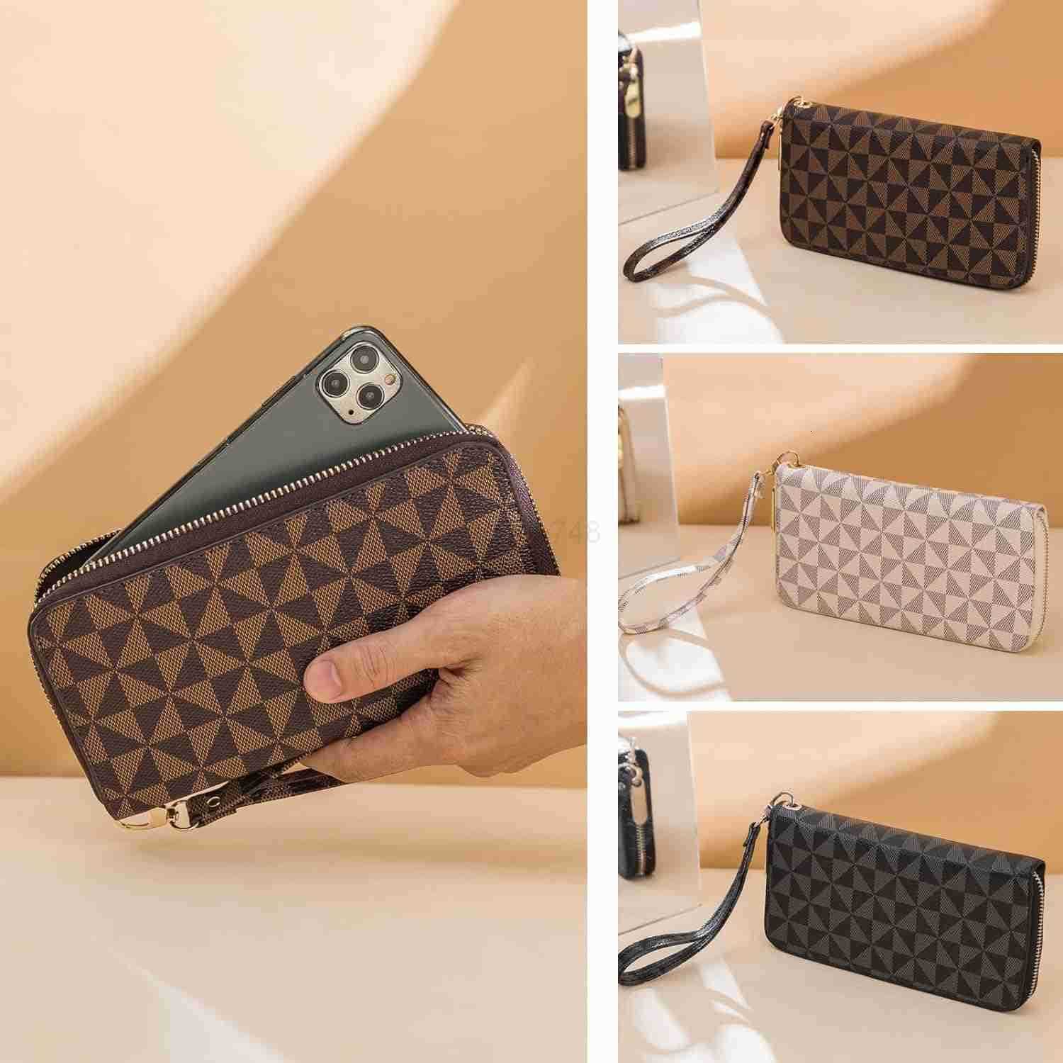 Womens wallet Wristlet Wallets for Women Large capacity travel zipper wallet multi card mens mobile phone change wallet Womans Wallet Ladies Wrist Wal