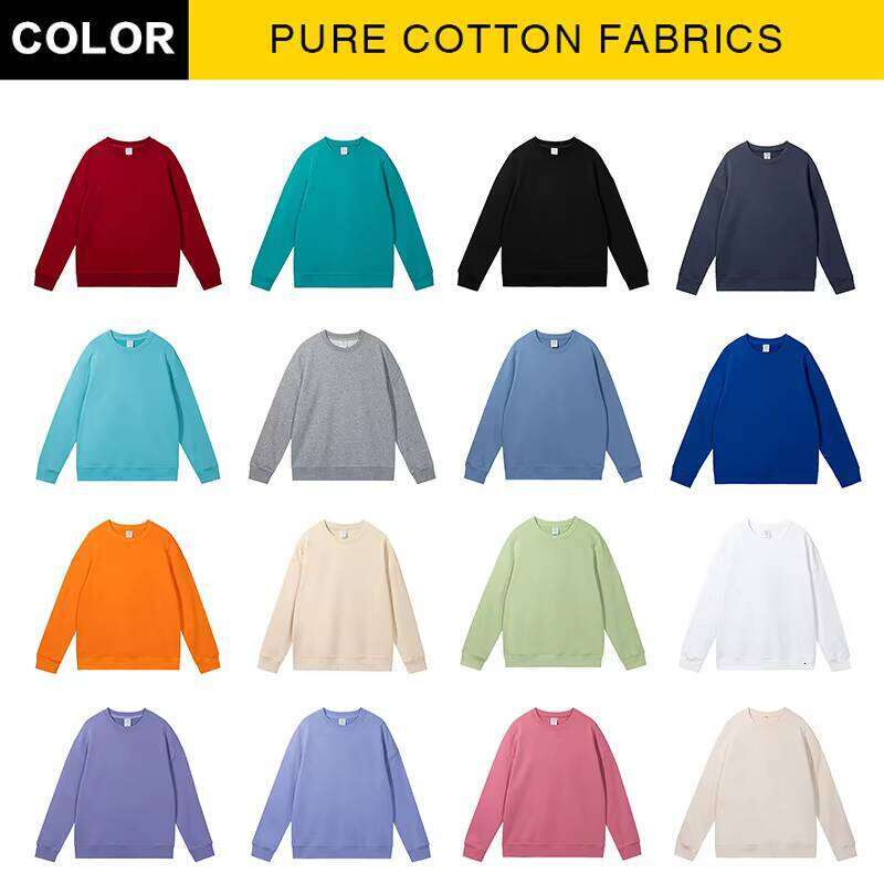 French Terry Pullover Streetwear Drop Shoulder Blank Oversized Crew Neck Sweatshirt