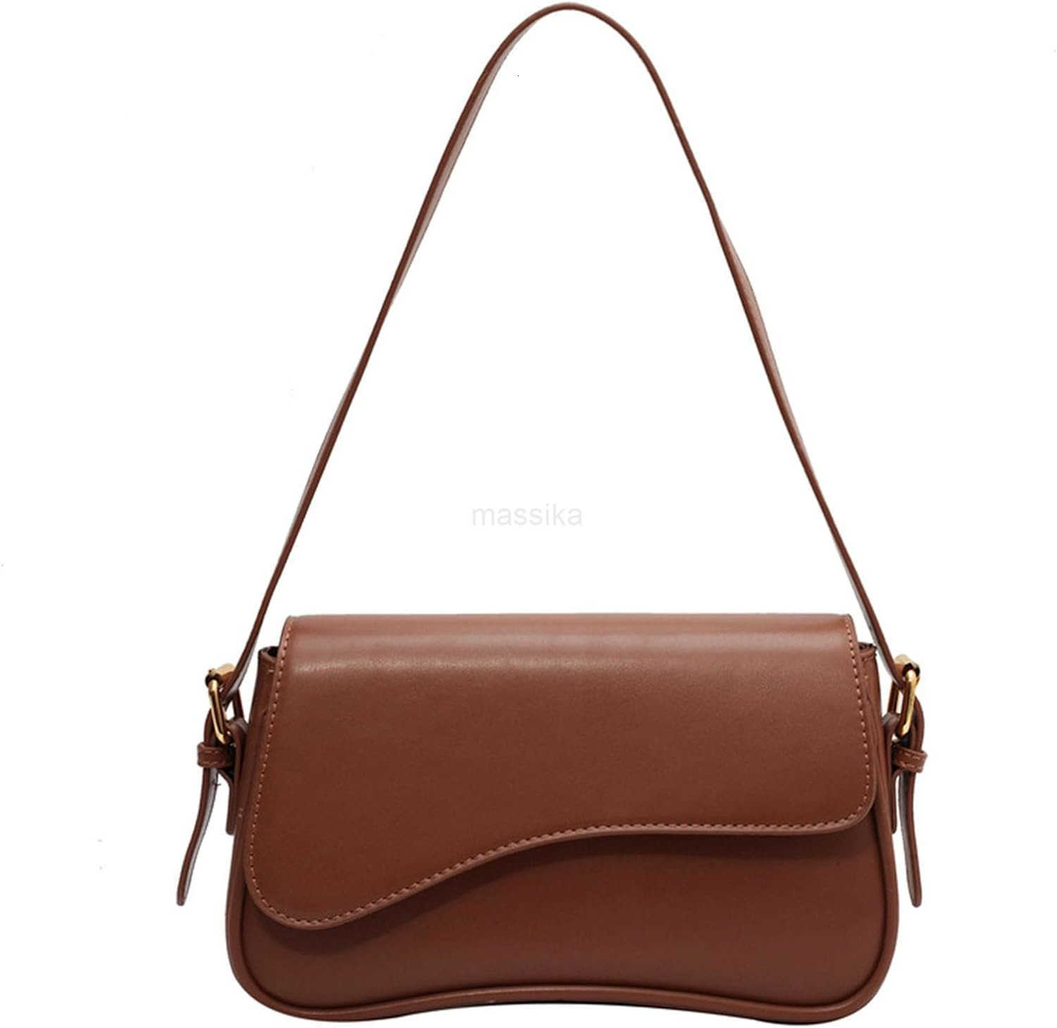 Shoulder Bag for Women Y2K Trendy Purse Vegan Leather Hobo Handbags Clutch Saddle Bag with 2 Removable Strap M250910
