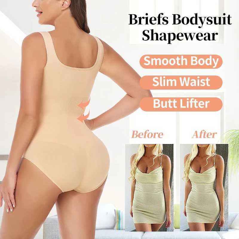 Bodysuit Women Shapewear Tummy Control Butt Lifter Body Shaper Smooth Invisible Under Dress Slimming Underwear Low Neck Jumpsuit W250910