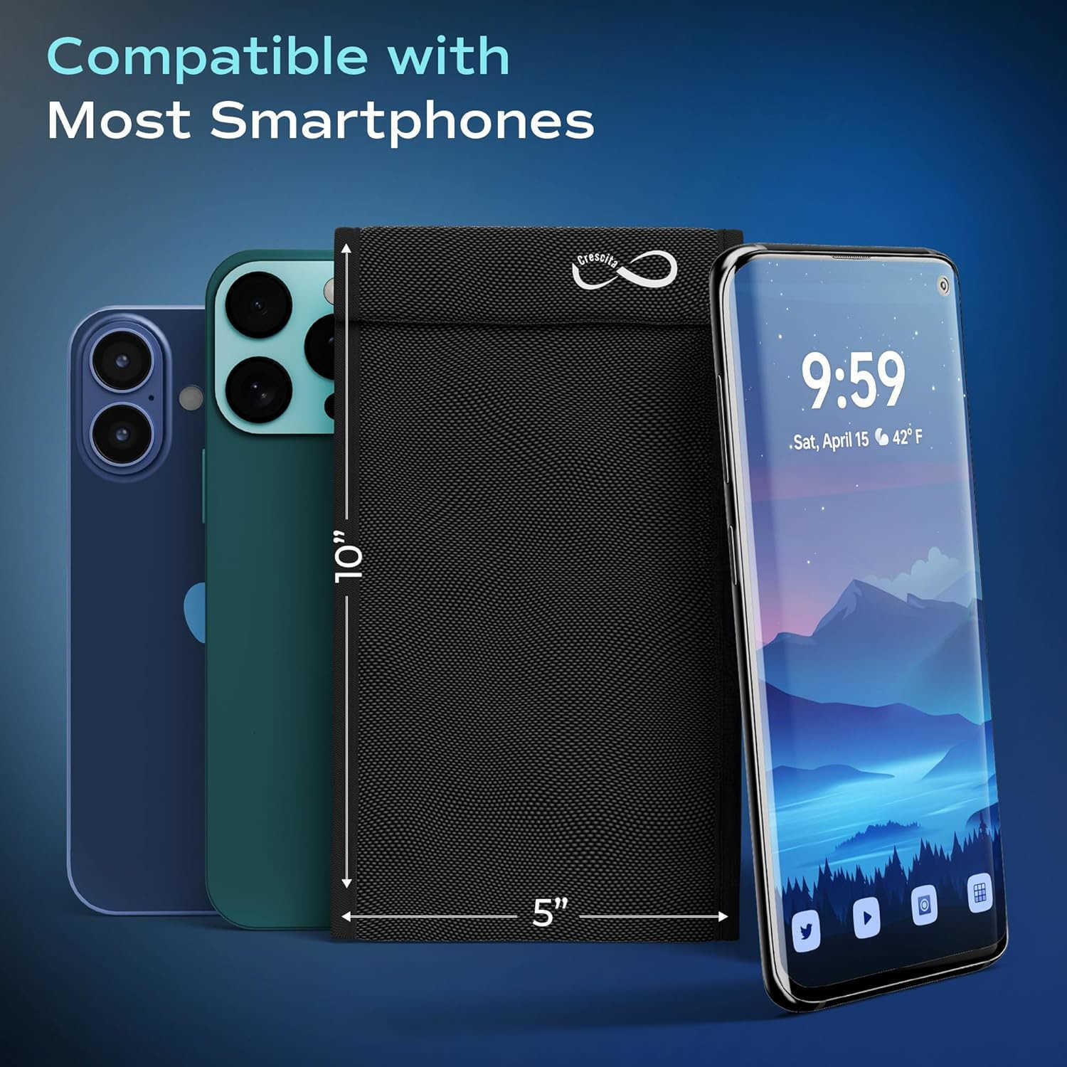 Blocker Sleeve for Cell Phone Anti Radiation Protection Signal RFID Blocking Pouch RF Shield Signal Blocker Bag EMF Phone Case Alternative for iPhone 