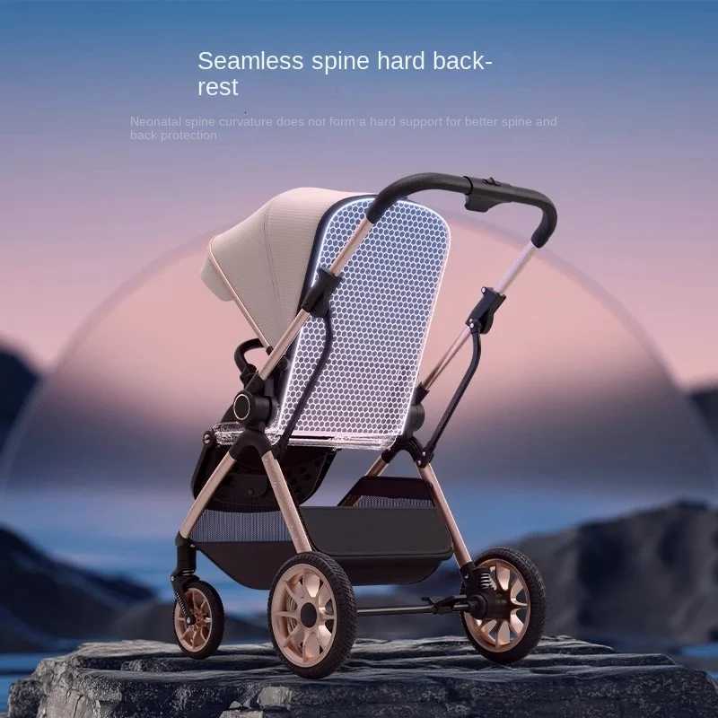 Newborn Baby Stroller Can Sit and Lie Down Lightweight One Button Folding Twoway Push 0 6 Years Old Children Stroller W250910