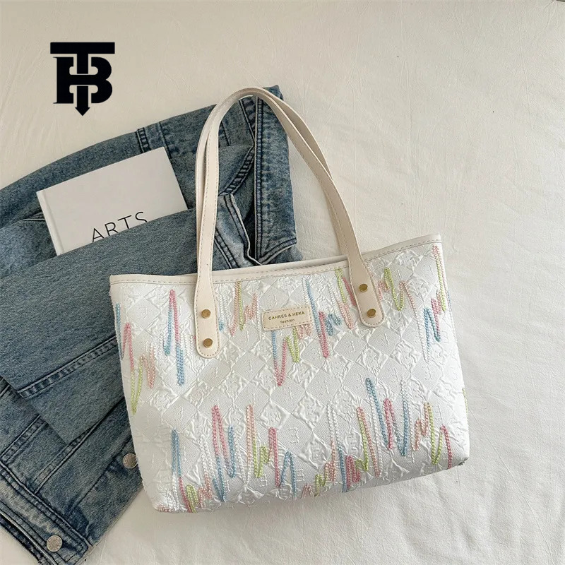 TB BHULAMTE Luxury Designer Bag Fashionable Ladies' Bag Embroidered Tote Luxury Bag Versatile Simple And Fashionable Luxury Bag Multi-purpose Han