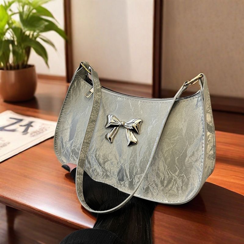 Underarm Bag For Women Niche New Model High Quality Luxury Free Shipping Designer Bag Bag Texture Stylish Single Shoulder Popular Fashion Bow Commuter