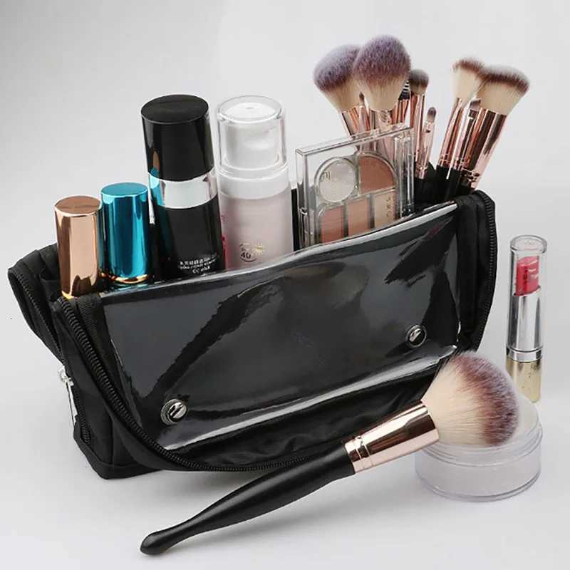 Standup Makeup Brushes Storage Bag Foldable Clear Makeup Brush Tools Organizer Large Capacity Cosmetic Tools Bag with DividersXJ250910