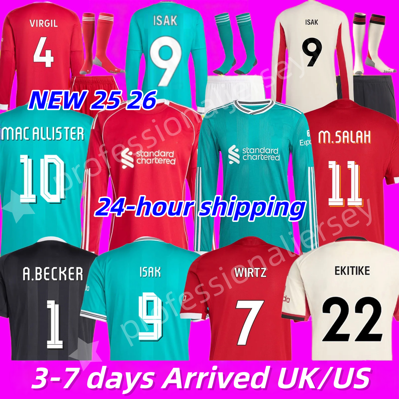 4XL 25 26 WIRTZ EkitikE ISAK soccer jerseys DIOGO J. frimpong Kerkez 2025 2026 Camiseta men kids football shirts home away MAC ALLISTER uniforms Special salah