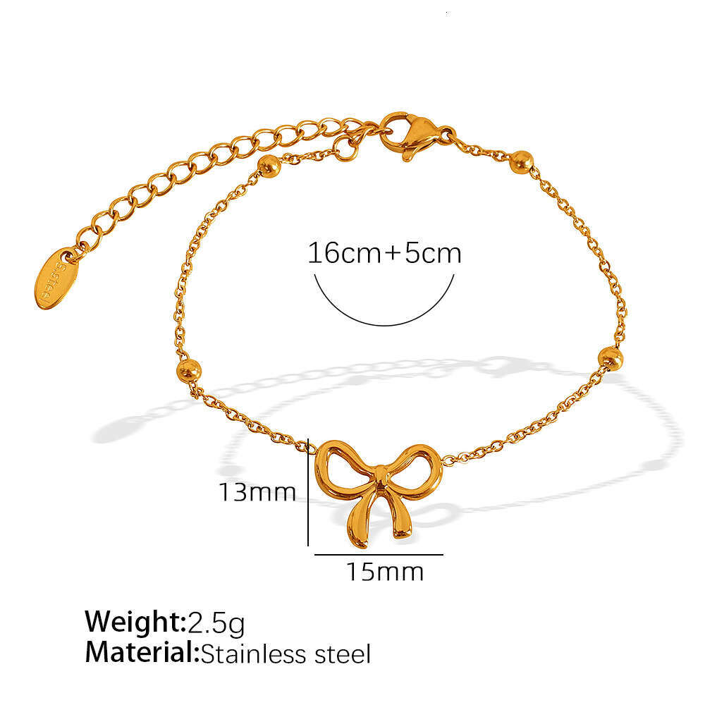 French Fashion Bowknot Titanium Steel Necklace for Women, Niche Design, Simple Versatile Bracelet, Light Luxury High-end Clavicle Chain