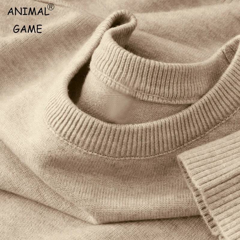 Men's Long Sleeve Knit Pullover Classic Crewneck Soft Casual Sweaters Lightweight Solid Color Sweater Men dongdumaoyi