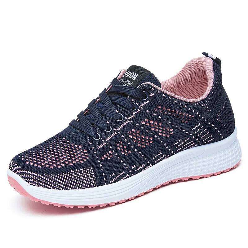 Women's Casual Flats Sports Shoes Trainers Ladies Mesh Breathable Shoes Platform Female Sneakers for Women Basket Tenis Feminino