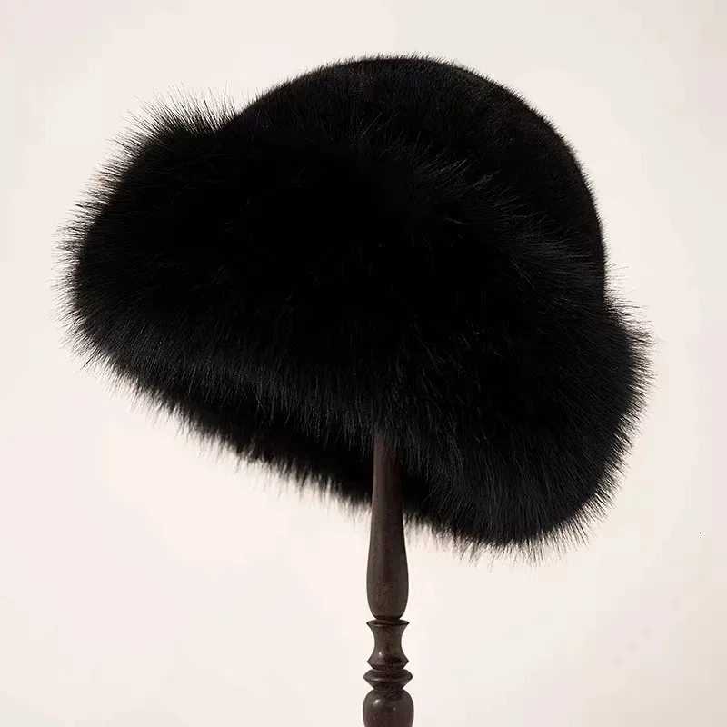 Plush Mongolian Hat Women Autumn and Winter Windproof and Cold Warm Pot Hats Imitation Mink Hair Ear Protection Fishermans HatXJ250910