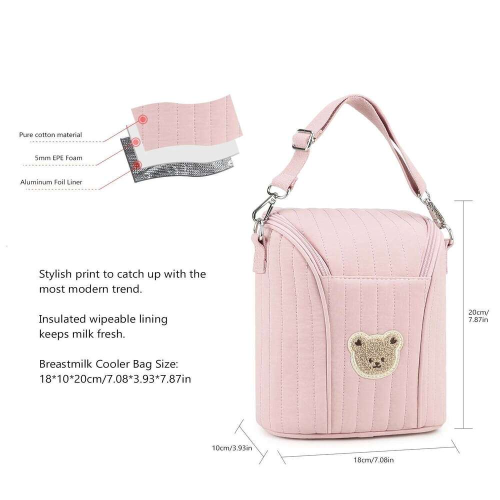 Portable milk bottle, mommy bag, breast pump storage bag
