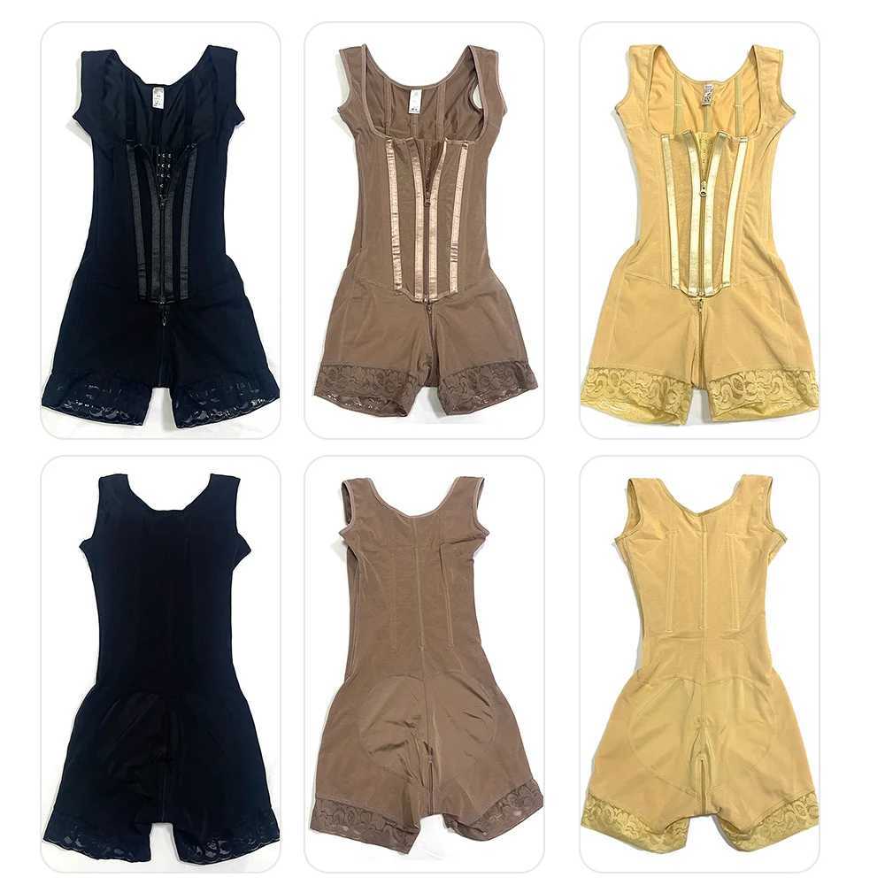 Body Shaper Women Colombian Fajas Shapewear Bodysuit 9bone High Compression Girdles Double Tummy Control Full Body Open Crotch W250910
