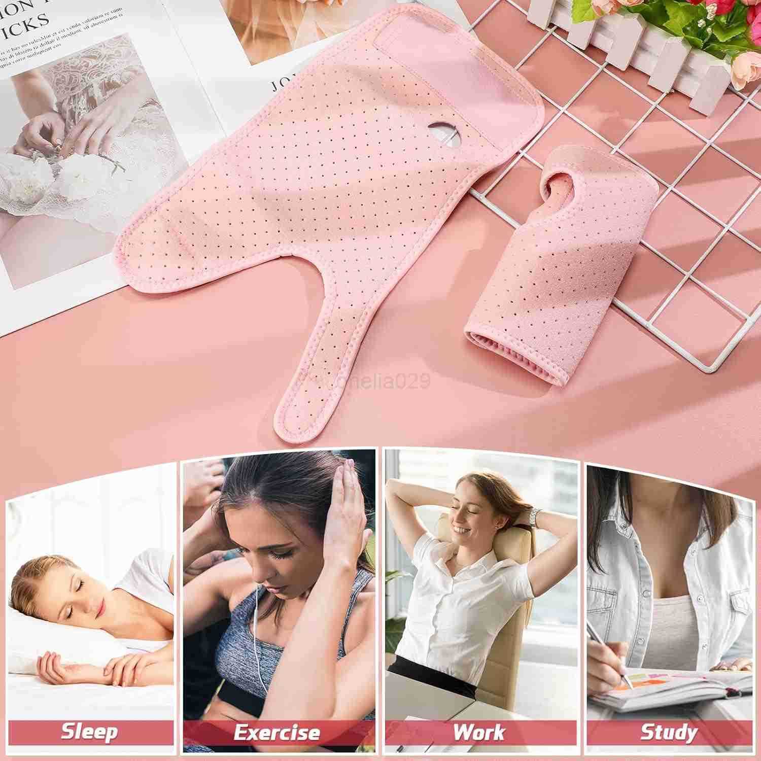 2 Pieces Carpal Tunnel Wrist Brace for Night Wrist Sleep Supports Splints Stabilizer and Hand Brace Cushioned to Help with Carpal Tunnel Pain Relief U