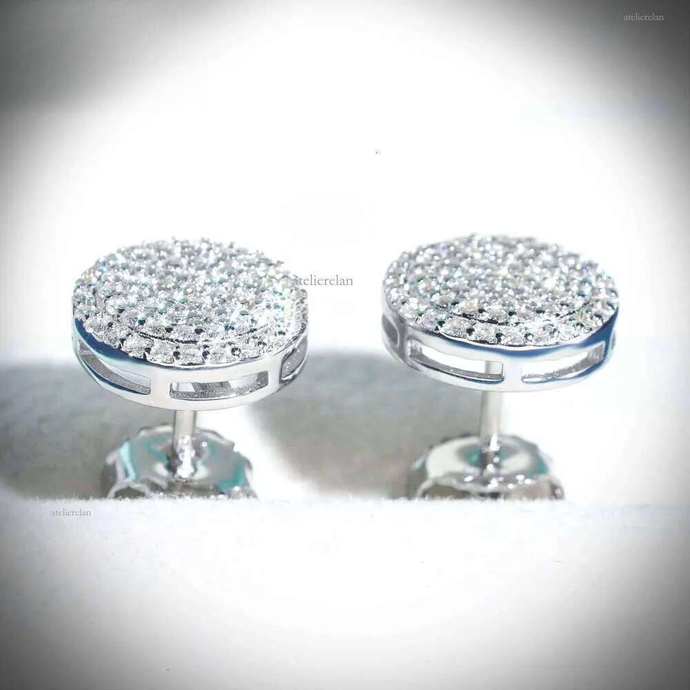 Dropshipping Dias Designs 10K Solid Gold HPHT /Moissanite Lab Grown Dia Stud Earring Fine Jewelry